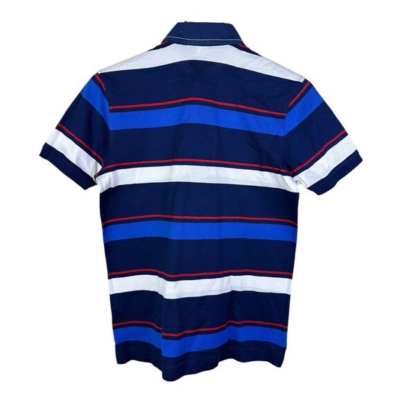 Paul & Shark Yachting Polo "Shark Fit” Slim Fit Blue & Red Stripe Mens Small - Picture 4 of 10